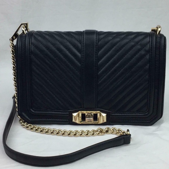 Rebecca Minkoff Handbags - REBECCA MINKOFF Chevron Quilted Love Crossbody Bag